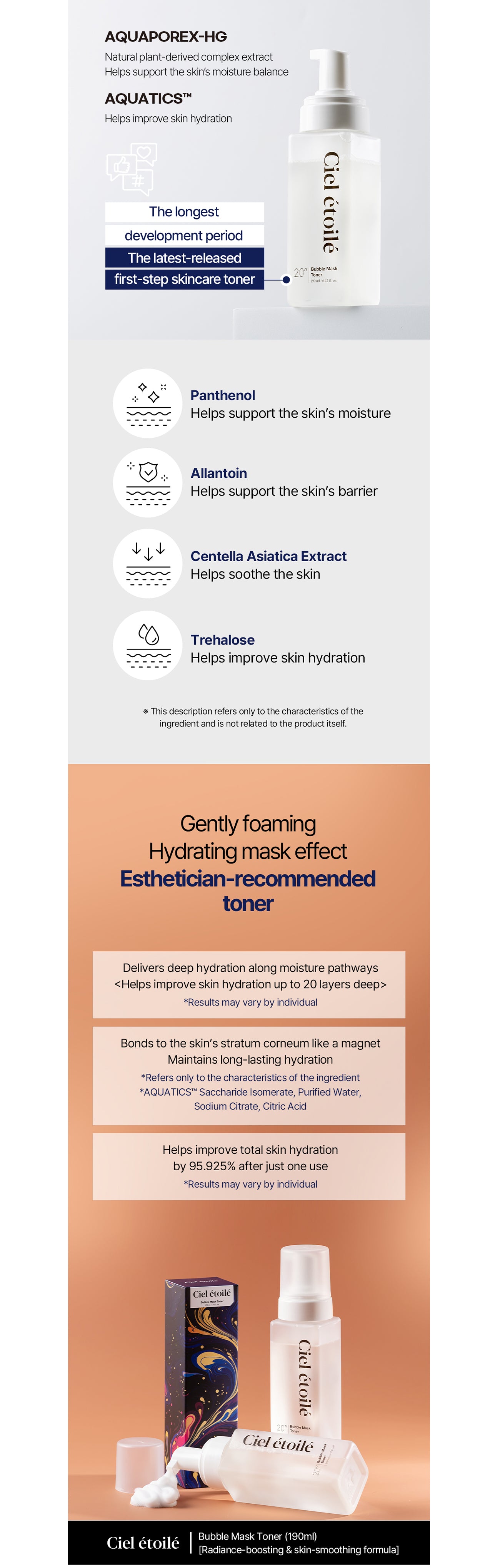 Ciel étoilé Bubble Mask Toner 190ml detail image