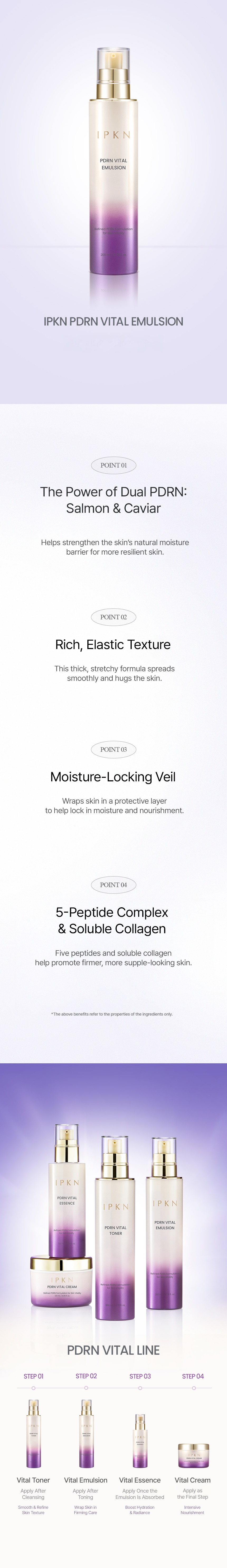IPKN PDRN Vital Toner & Emulsion 2 Set 6.76 fl. oz. + 1.01 fl. oz. detail image