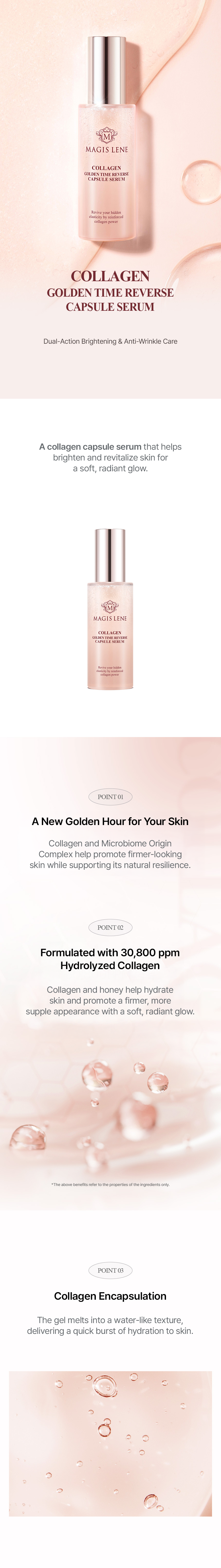 MAGIS LENE Collagen Golden Time Reverse Capsule Serum 1.76 fl. oz. + 1.76 fl. oz. detail image
