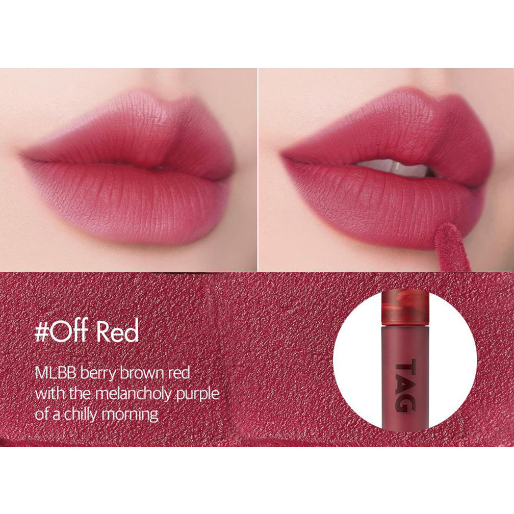 TCFS TAG Lazy Red Matte Lip off red 3